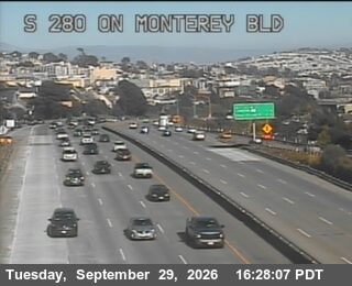 CA-280 - TV320 -- I-280 : On Monterey Bl - South