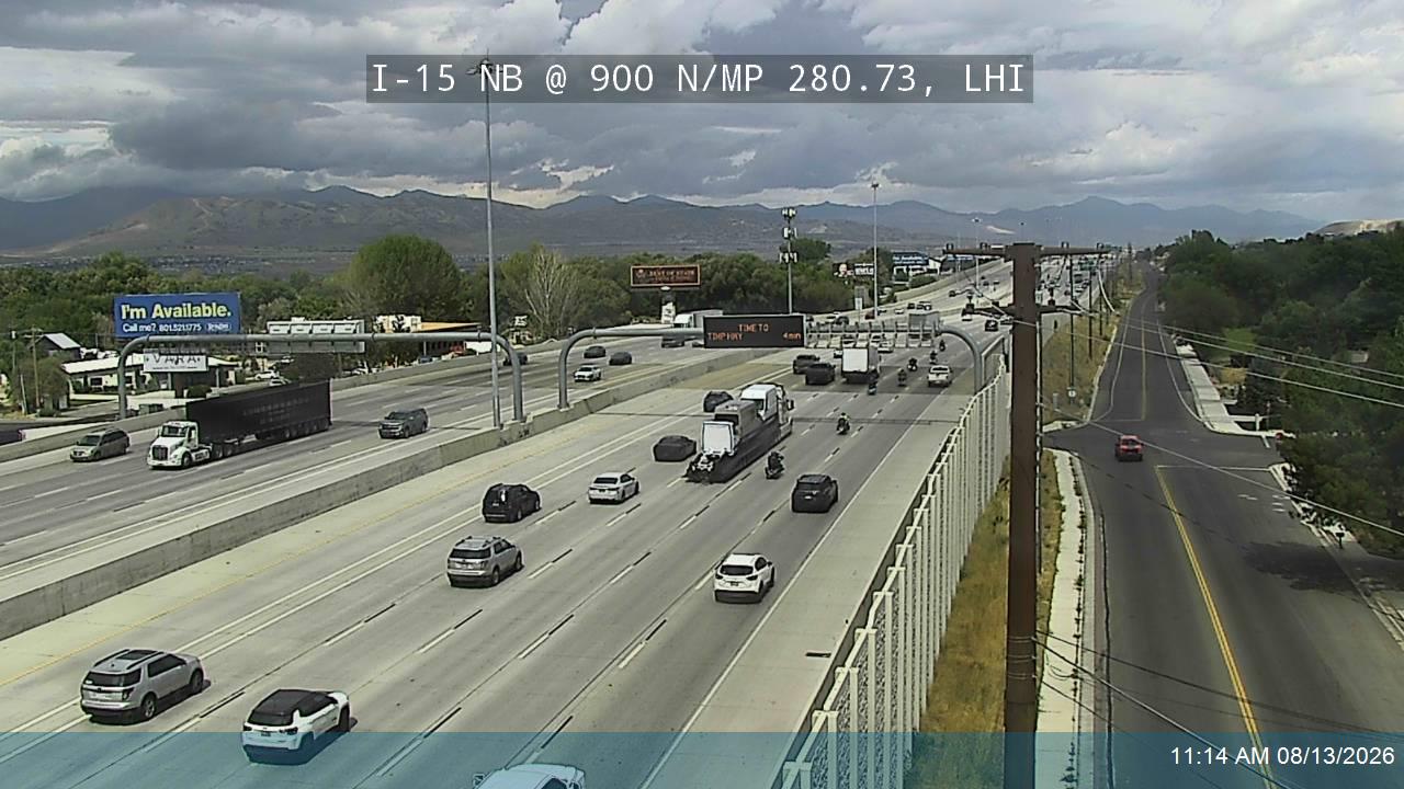 I-15 NB @ 900 N / MP 280.73, LHI                                                                    