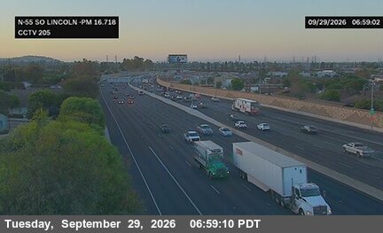 CA-55 - SR-55 : (205) South of Lincoln - North