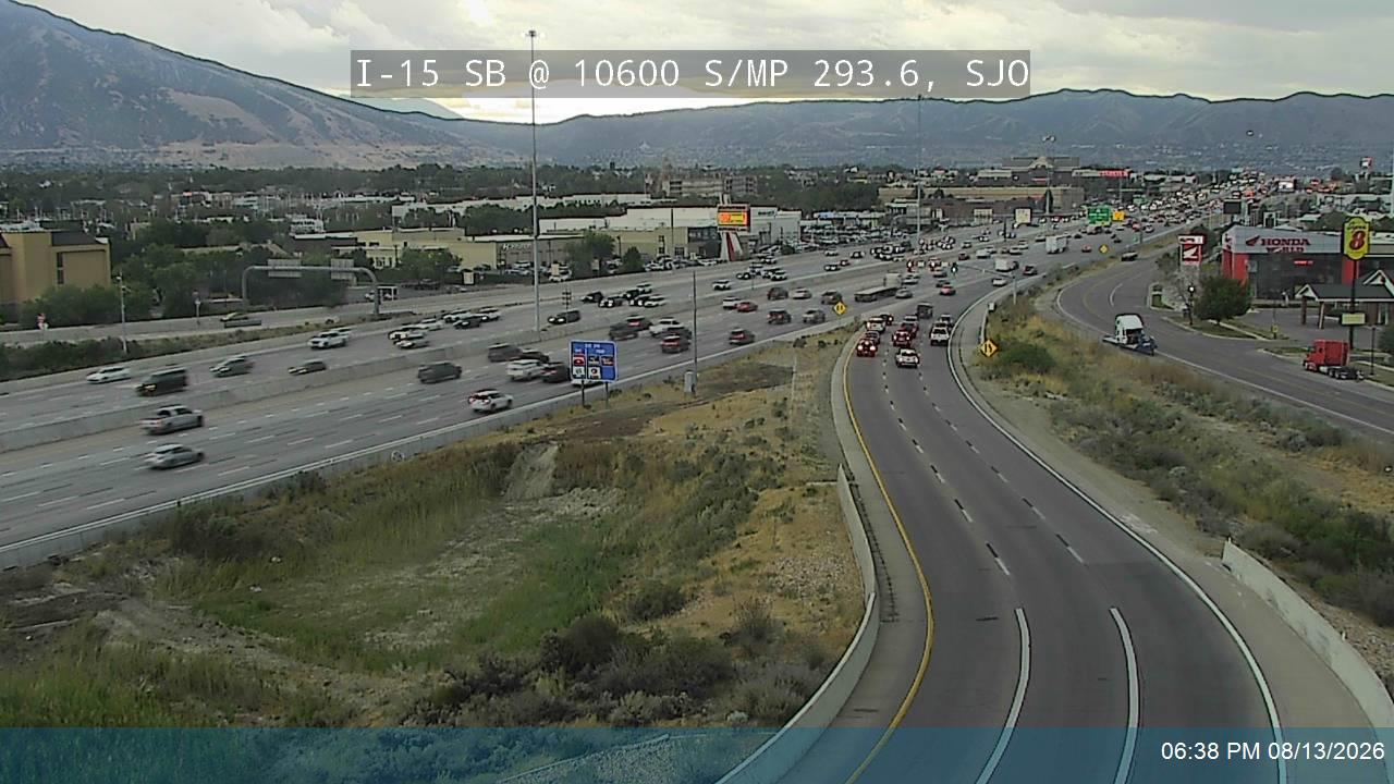 I-15 SB @ 10600 S / South Jordan Pkwy / SR-151 / MP 293.6, SJO