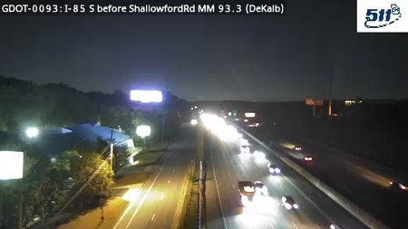 GDOT-0093: I-85 S before ShallowfordRd MM 93.3 (DeKalb)