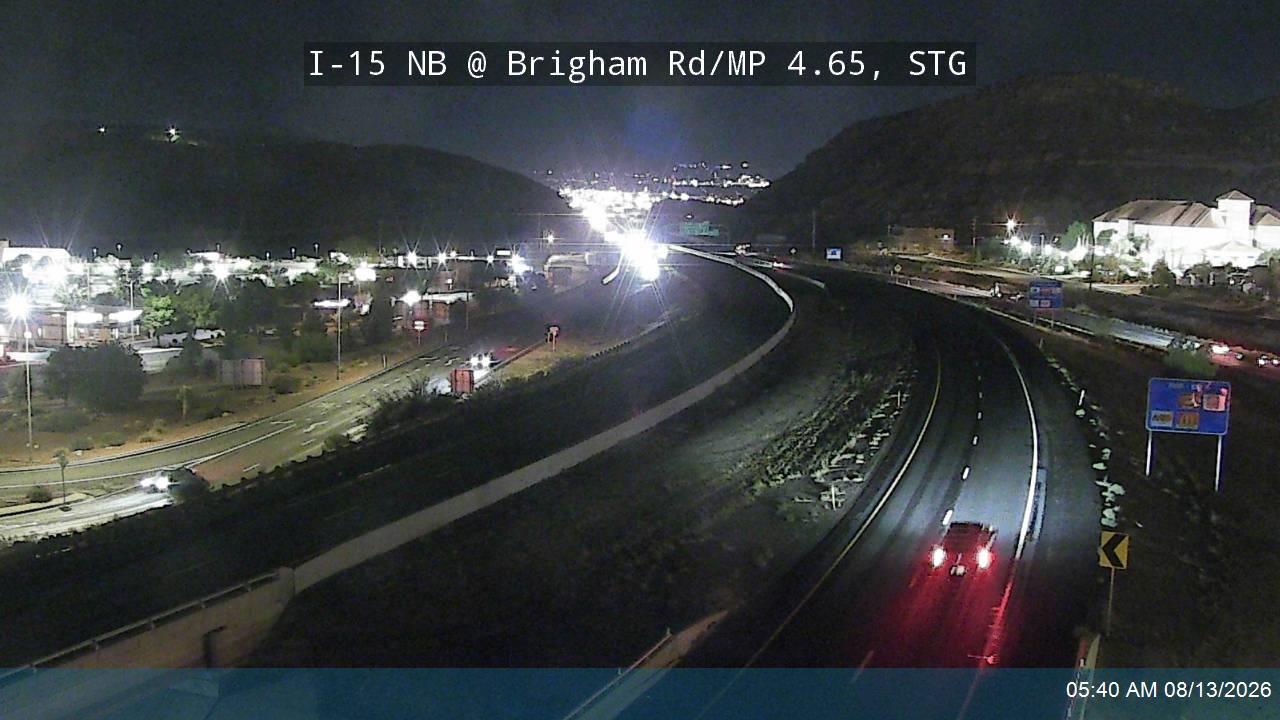 I-15 NB @ Brigham Rd / MP 4.65, STG