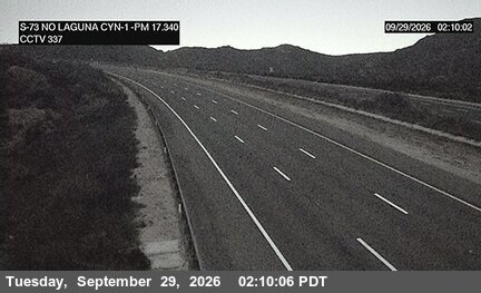 CA-73 - SR-73 : (337) North of Laguna Canyon Road Undercross B - South