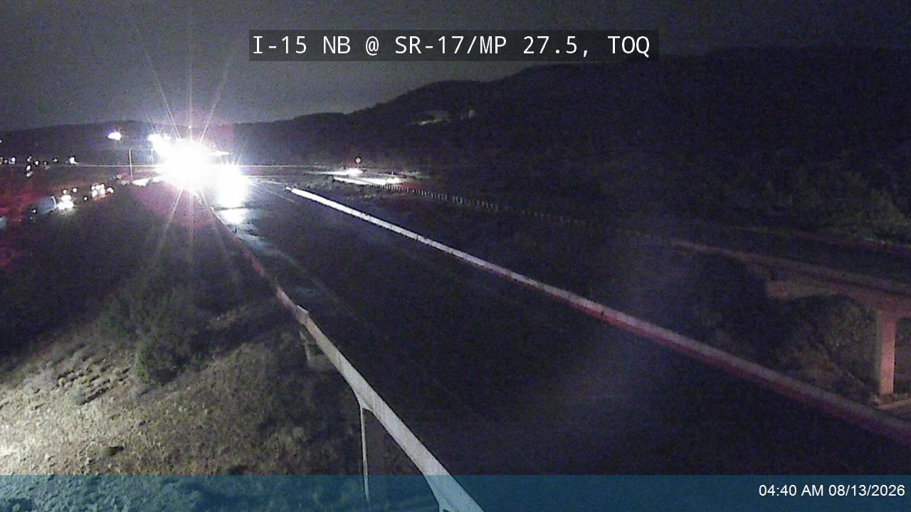 I-15 NB @ SR-17 / MP 27.5, TOQ                                                                      