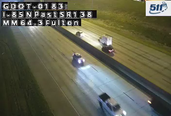GDOT-0183: I-85 N past SR138 MM 64.3 (Fulton)