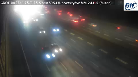 GDOT-0098: I-75/I-85 S past SR54/UniversityAve MM 244.5 (Fulton)