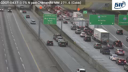GDOT-0437: I-75 N past ChastainRd MM 271.6 (Cobb)