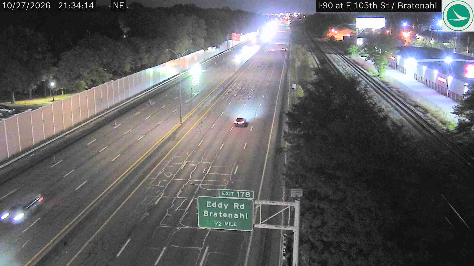 Live I-90 Traffic Cameras – Downtown to Euclid | Route Outlook
