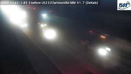 GDOT-0042: I-85 S before US23/ClarimontRd MM 91.7 (DeKalb)