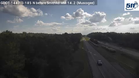 GDOT-1447: I-185 N before SmithRd MM 14.2 (Muscogee)