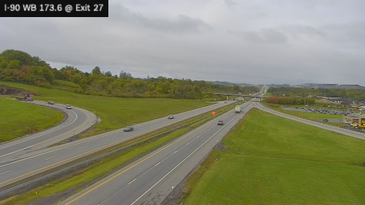 I-90 MP 173.60 WB at Interchange 27 (Amsterdam)