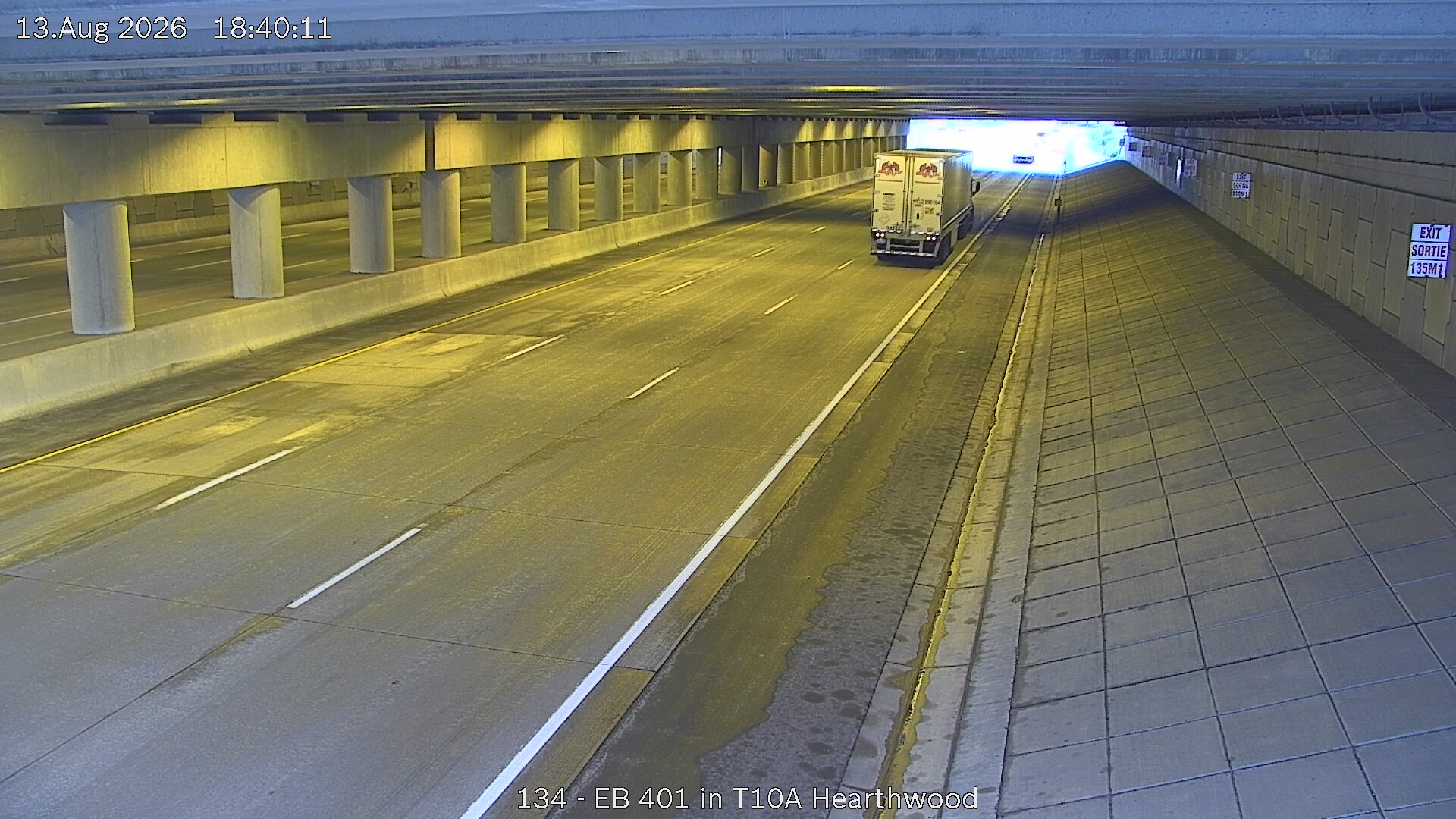 Highway 401 in Hearthwood Tunnel (East Portal)