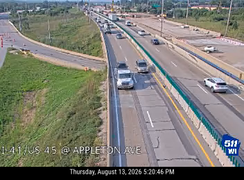 I-41/US 45  - I-41/US 45 at Appleton Ave