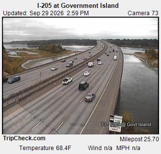 I-205 at Government Island