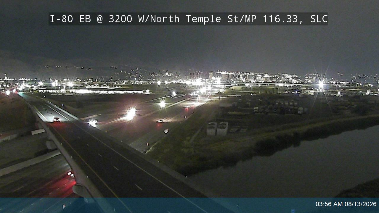 I-80 EB @ 3200 W / North Temple St / MP 116.33, SLC