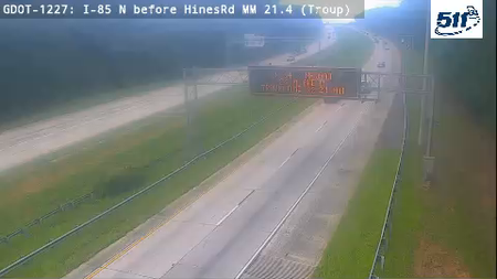 GDOT-1227: I-85 N before HinesRd MM 21.4 (Troup)