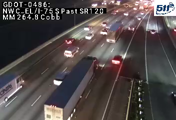 GDOT-0486: I-75 S past SR120Alt/NMariettaPkwy MM 264.8 (Cobb)