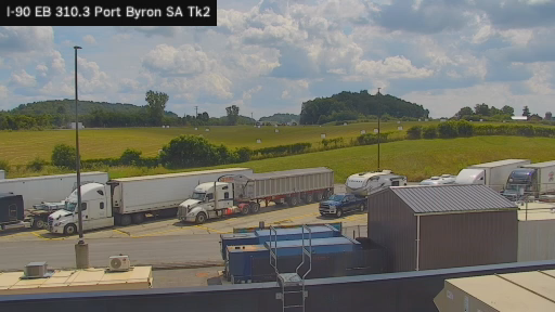 I-90 MP 310.3 EB Port Byron Service Area Truck Park 2
