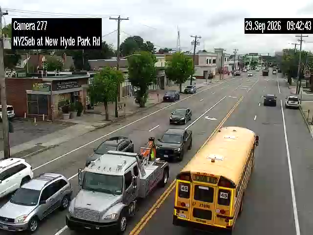 NY 25 Eastbound at New Hyde Park Road