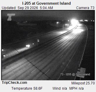 I-205 at Government Island