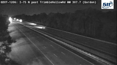 GDOT-1206: I-75 N past TrimbleHollowRd MM 307.7 (Gordon)