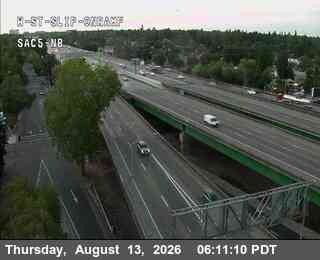Hwy 5 NB at W St slip on ramp
