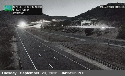 CA-73 - SR-73 : (335) North of El Toro Road Undercross - South