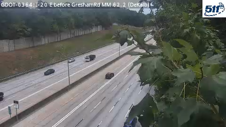 GDOT-0364: I-20 E before GreshamRd MM 62.5 (DeKalb)