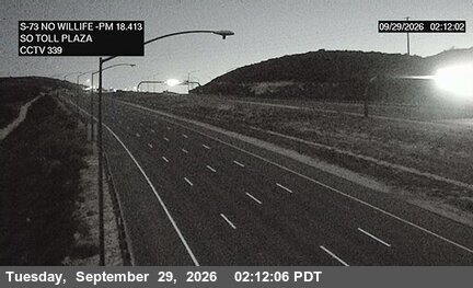CA-73 - SR-73 : (339) South of Toll Plaza/ North of Wildlife - South