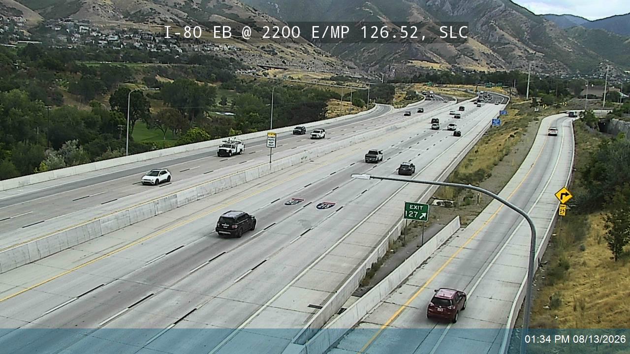 I-80 EB @ 2200 E / MP 126.52, SLC                                                                   