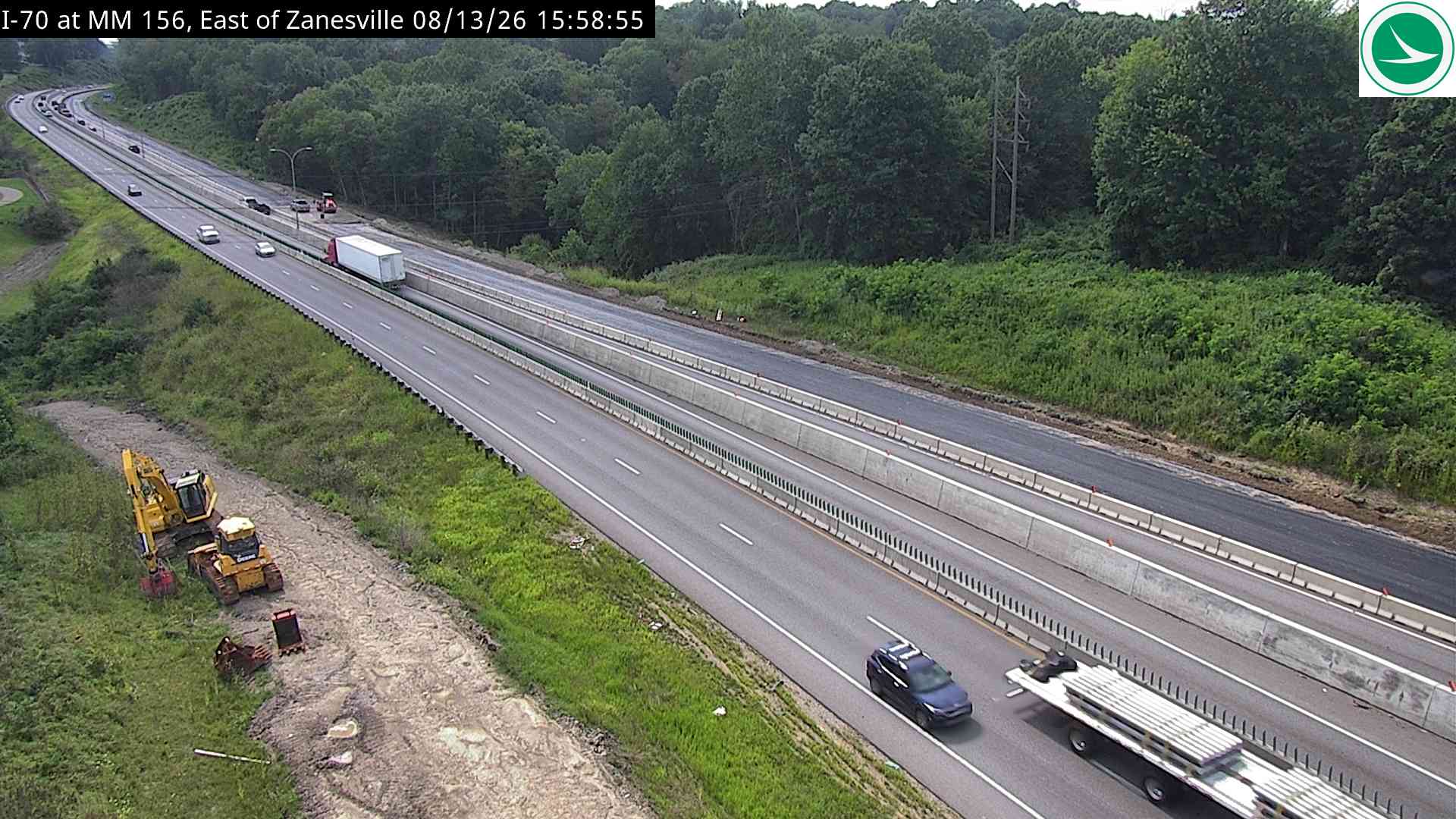 I-70 at MM 156, East of Zanesville