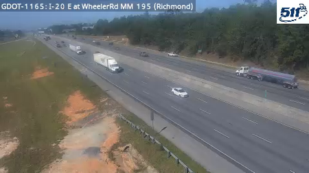 GDOT-1165: I-20 E at WheelerRd MM 195 (Richmond)