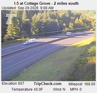 I-5 at Cottage Grove - 2 miles south