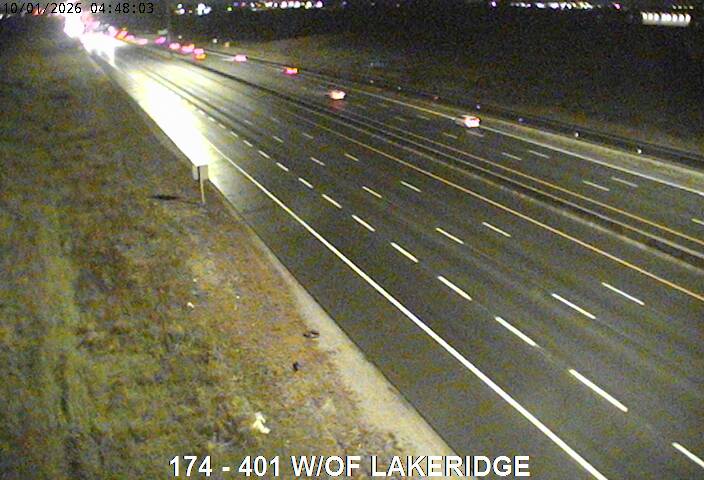 Highway 401 West of Lakeridge Road