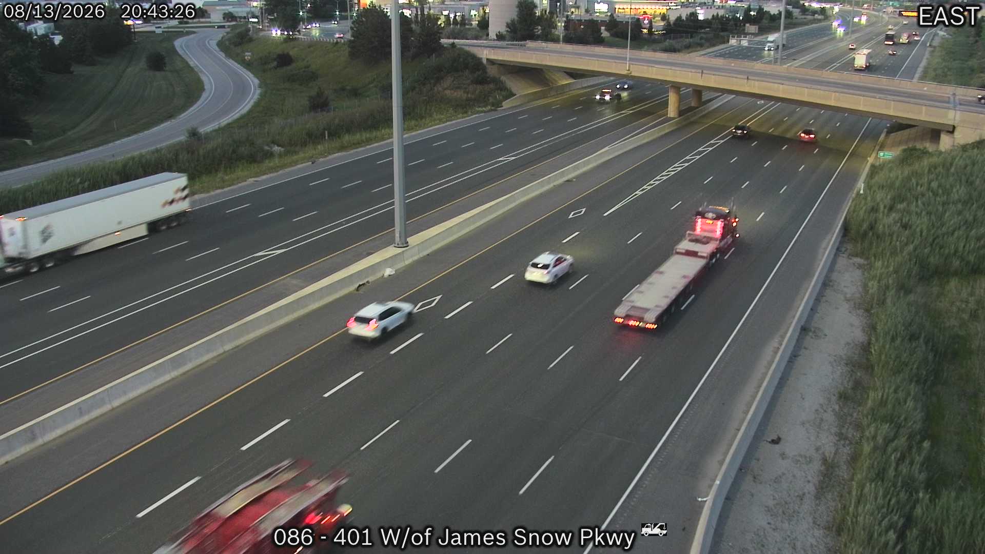 Highway 401 West of James Snow Parkway