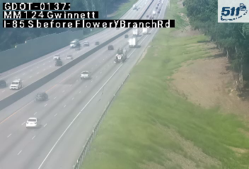 GDOT-0137: I-85 S before FloweryBranchRd MM 123.9 (Gwinnett)
