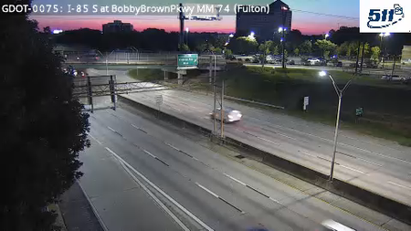 GDOT-0075: I-85 S at BobbyBrownPkwy MM 74 (Fulton)