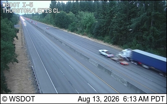 I-5 at MP 87.4: Thurston/Lewis County Line