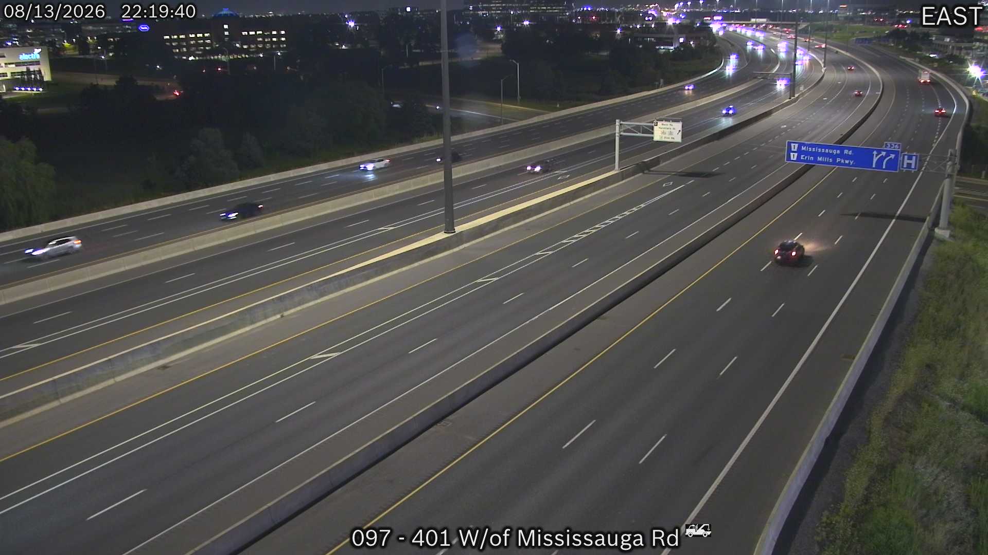 Highway 401 West of Mississauga Road