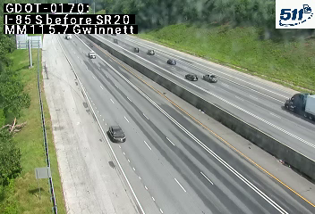 GDOT-0170: I-85 S before SR20 MM 115.7 (Gwinnett)