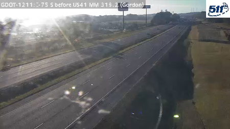GDOT-1211: I-75 S before US41 MM 319.2 (Gordon)