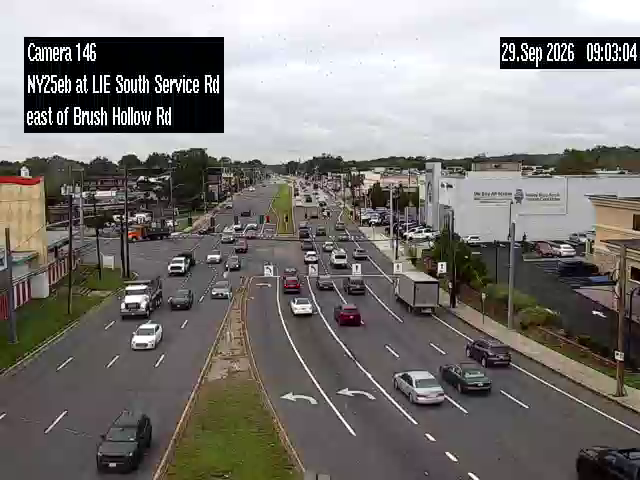 NY 25 at I-495 SSR and Brush Hollow Rd.