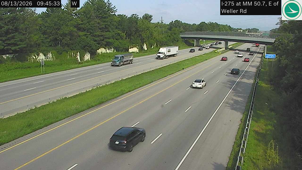 I-275 at MM 50.7, E of Weller Rd