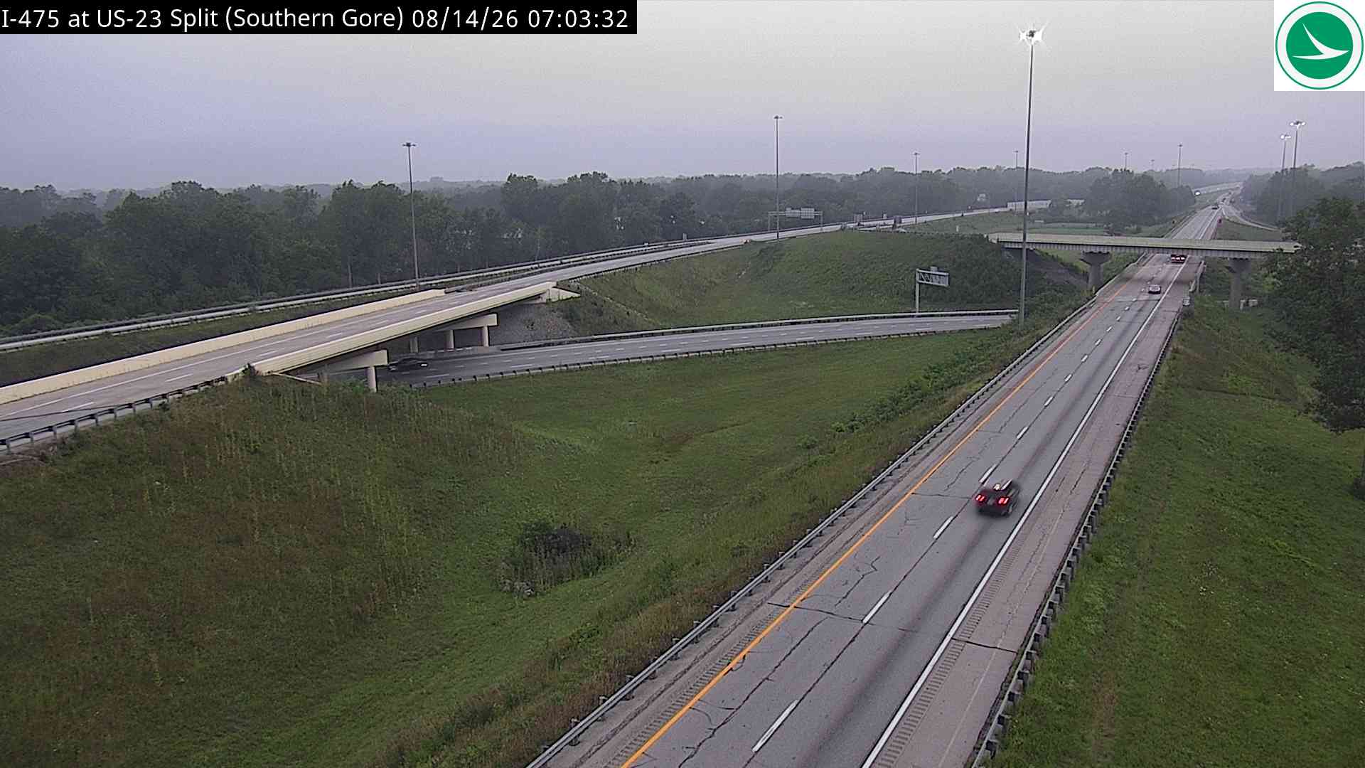 I-475 at US-23 Split (Southern Gore)
